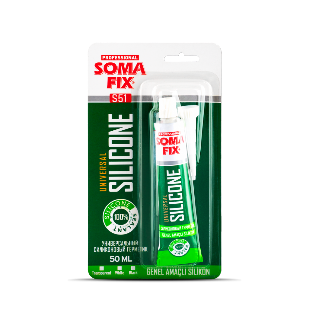 Somafix 50 ml Genel Amaçlı Tüp Silikon S52 Siyah
