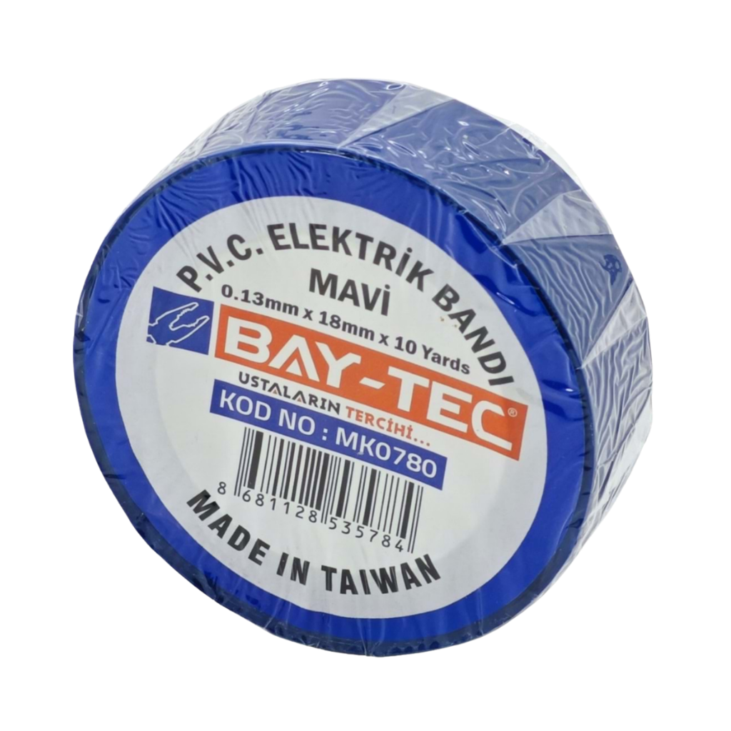 BAY-TEC MK0780 Elektri̇k Bandı Mavi̇ 18mm 10yards
