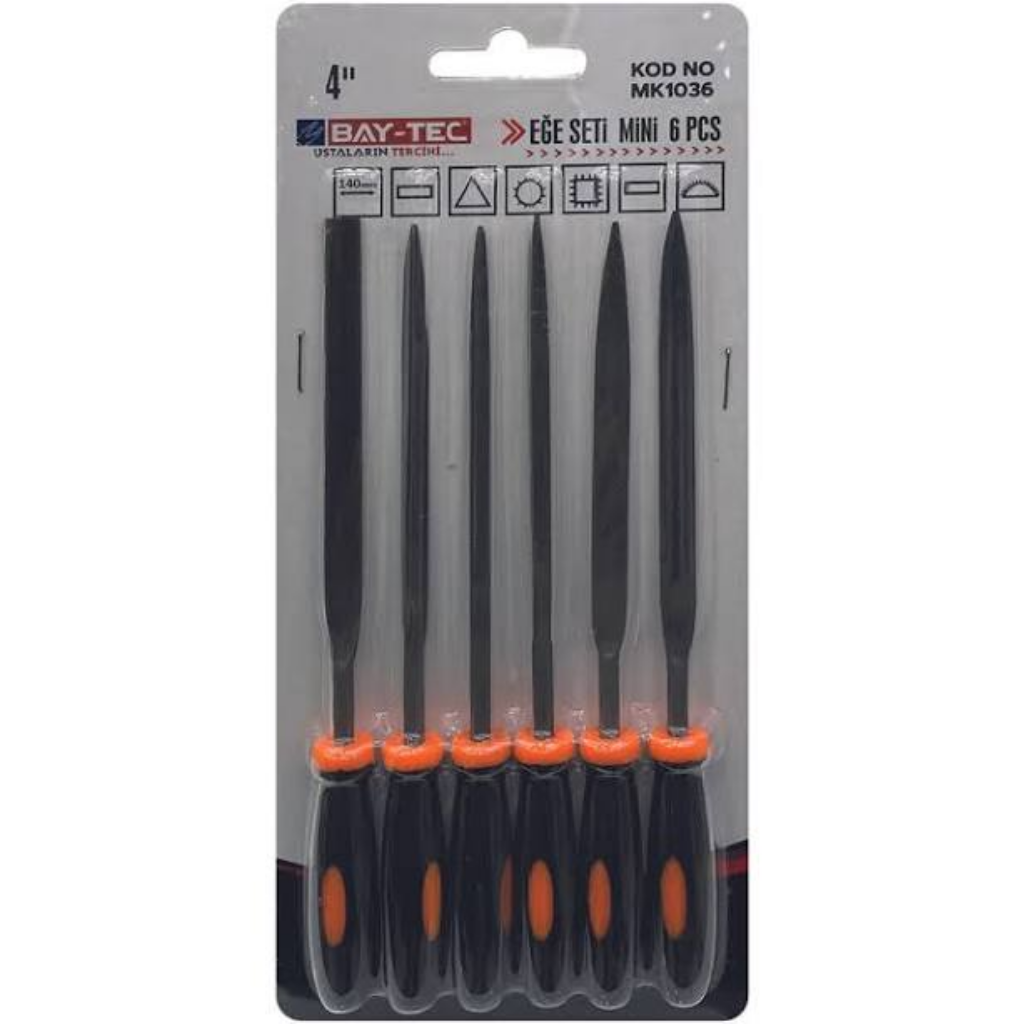 BAY-TEC MK1036 Mi̇ni̇ Eğe Seti̇ 6 Parça 4x140mm