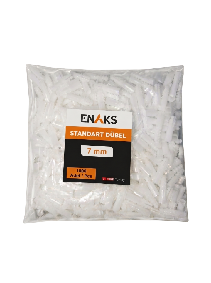 Enaks Standart Plastik Dübel 7mm (1000'li paket)