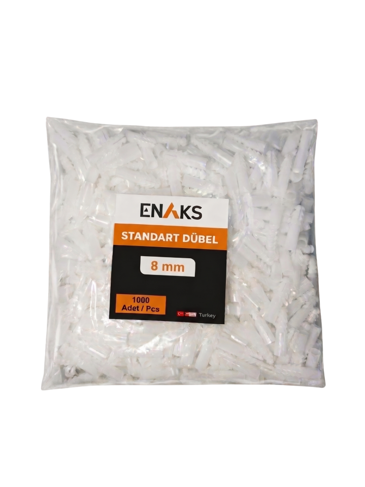 Enaks Standart Plastik Dübel 8mm (1000'li paket)