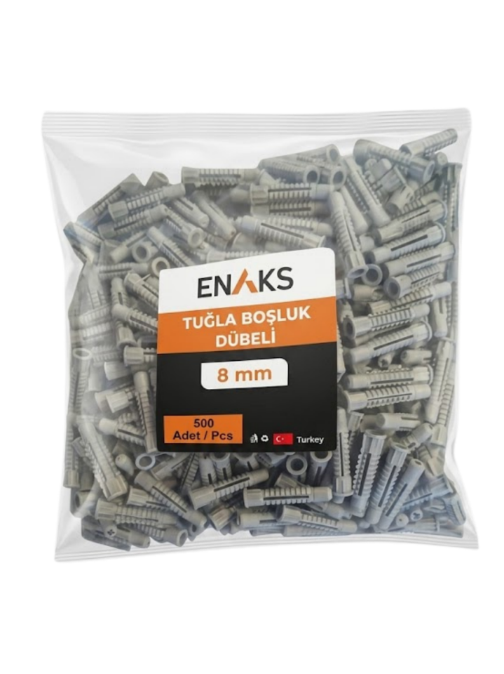 Enaks Tuğla Boşluk Dübeli 8mm (500'lü paket)
