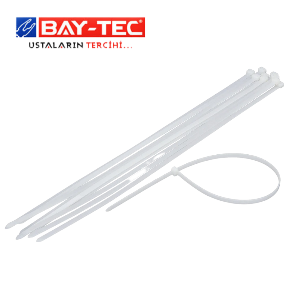BAY-TEC MK1791 Kablo Bağı Beyaz 3,6x370