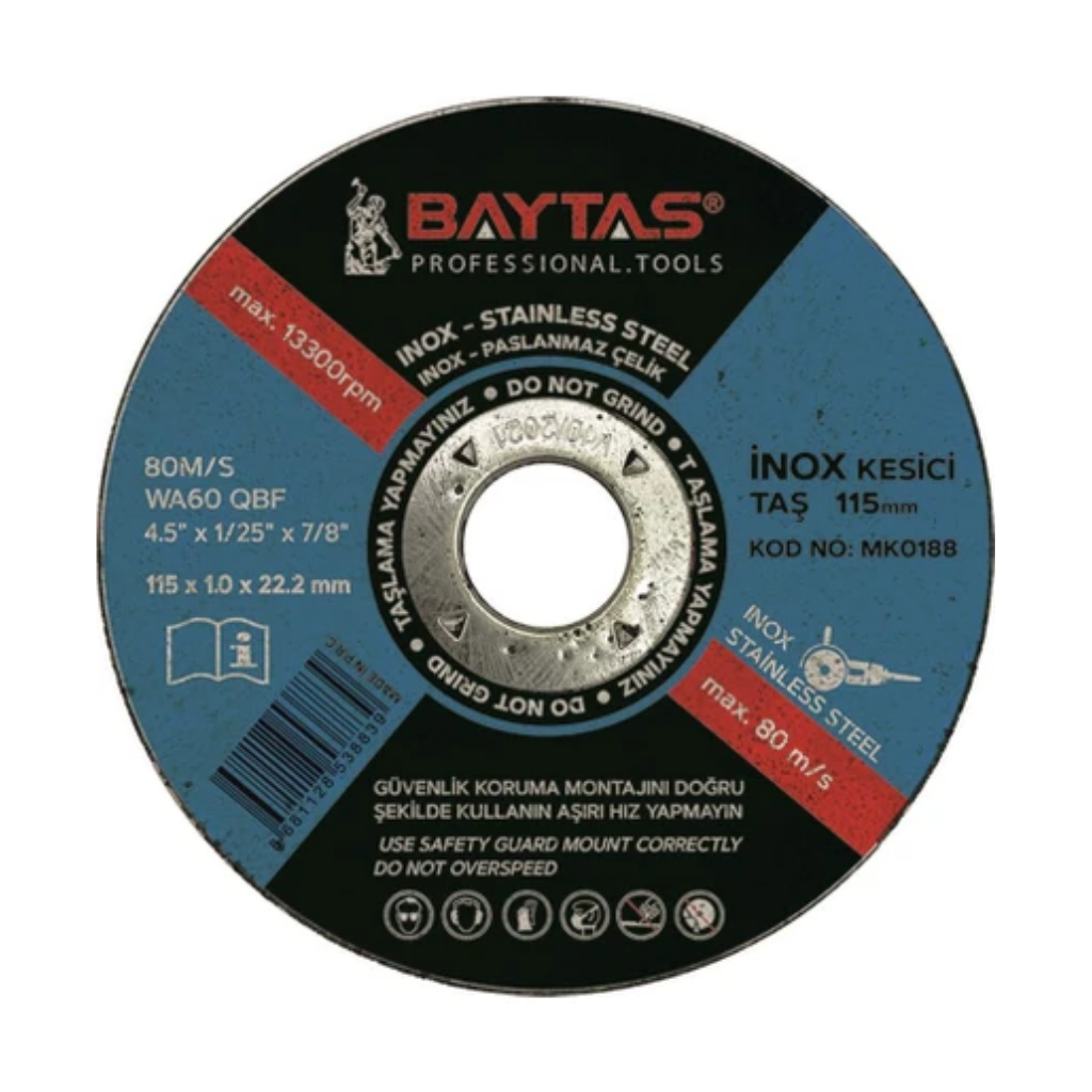 BAY-TEC MK0188 İnox Kesici 115*1,0*22