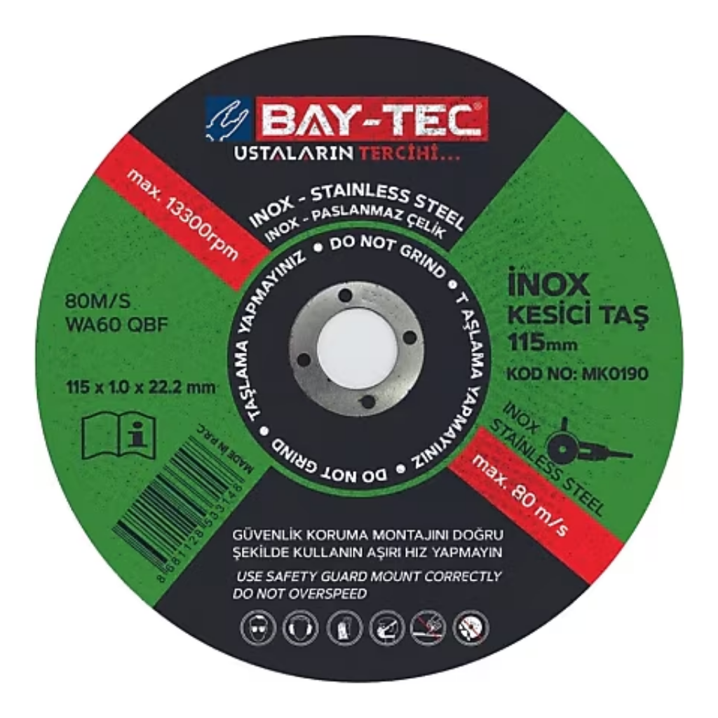 BAY-TEC MK0190 İnox Kesici 115*1,0*22