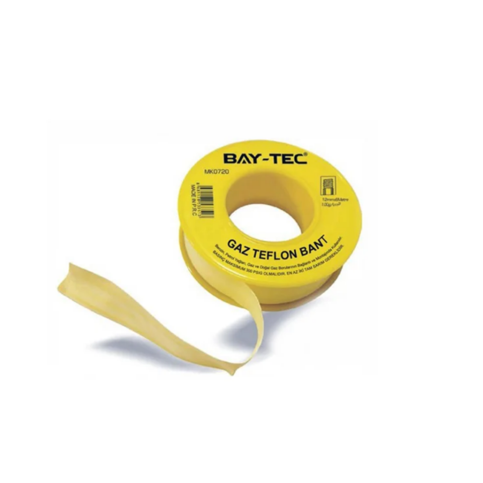BAY-TEC MK0720 Gaz Teflon Bant 8Mt*12mm