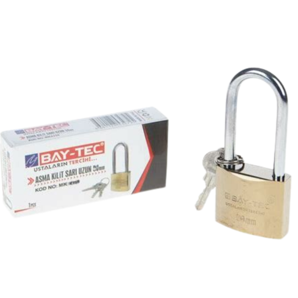 BAY-TEC MK2339 Sarı Uzun Asma Ki̇li̇t 50 mm