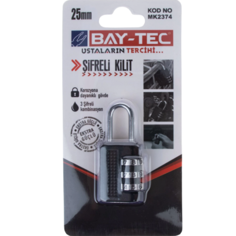 BAY-TEC MK2374 Şi̇freli̇ Ki̇li̇t 25 mm