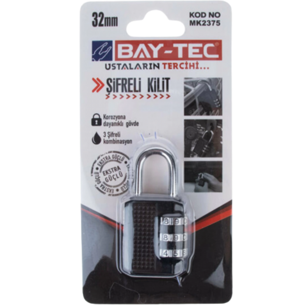 BAY-TEC MK2375 Şi̇freli̇ Ki̇li̇t 32 mm