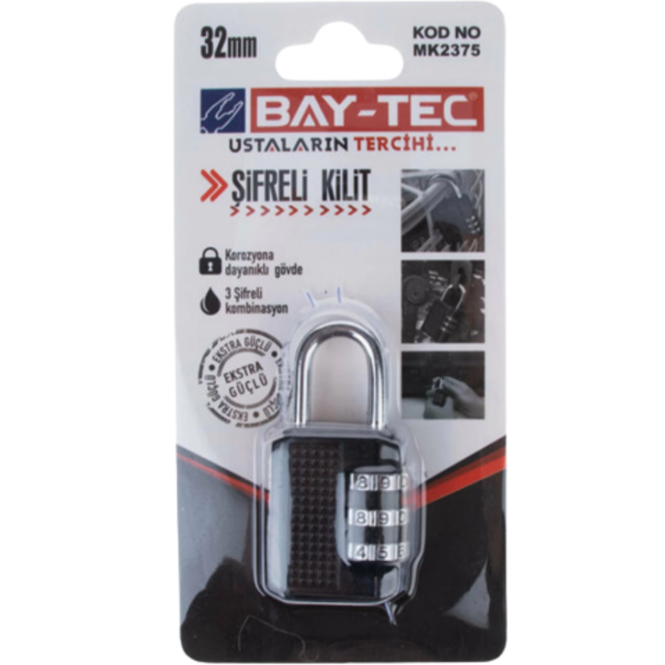 BAY-TEC MK2375 Şi̇freli̇ Ki̇li̇t 32 mm
