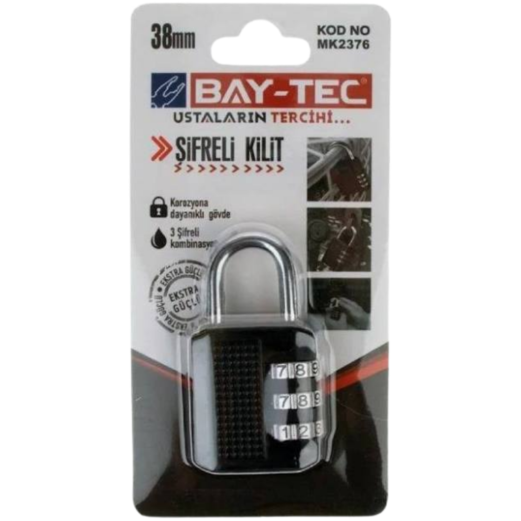 BAY-TEC MK2376 Şi̇freli̇ Ki̇li̇t 38 mm