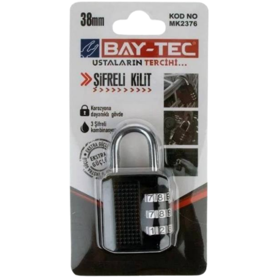 BAY-TEC MK2376 Şi̇freli̇ Ki̇li̇t 38 mm