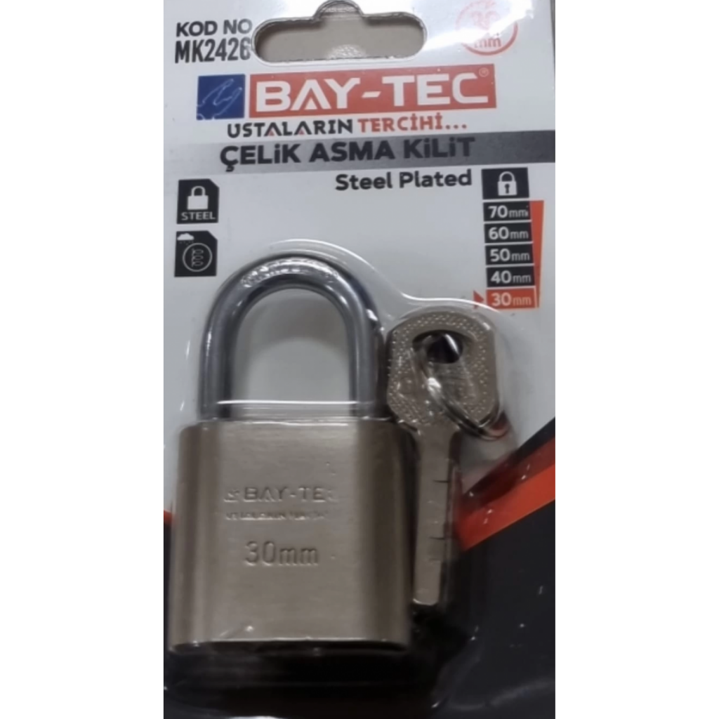 BAY-TEC MK2426 Tri̇-Max Çeli̇k Asma Ki̇li̇t 30mm