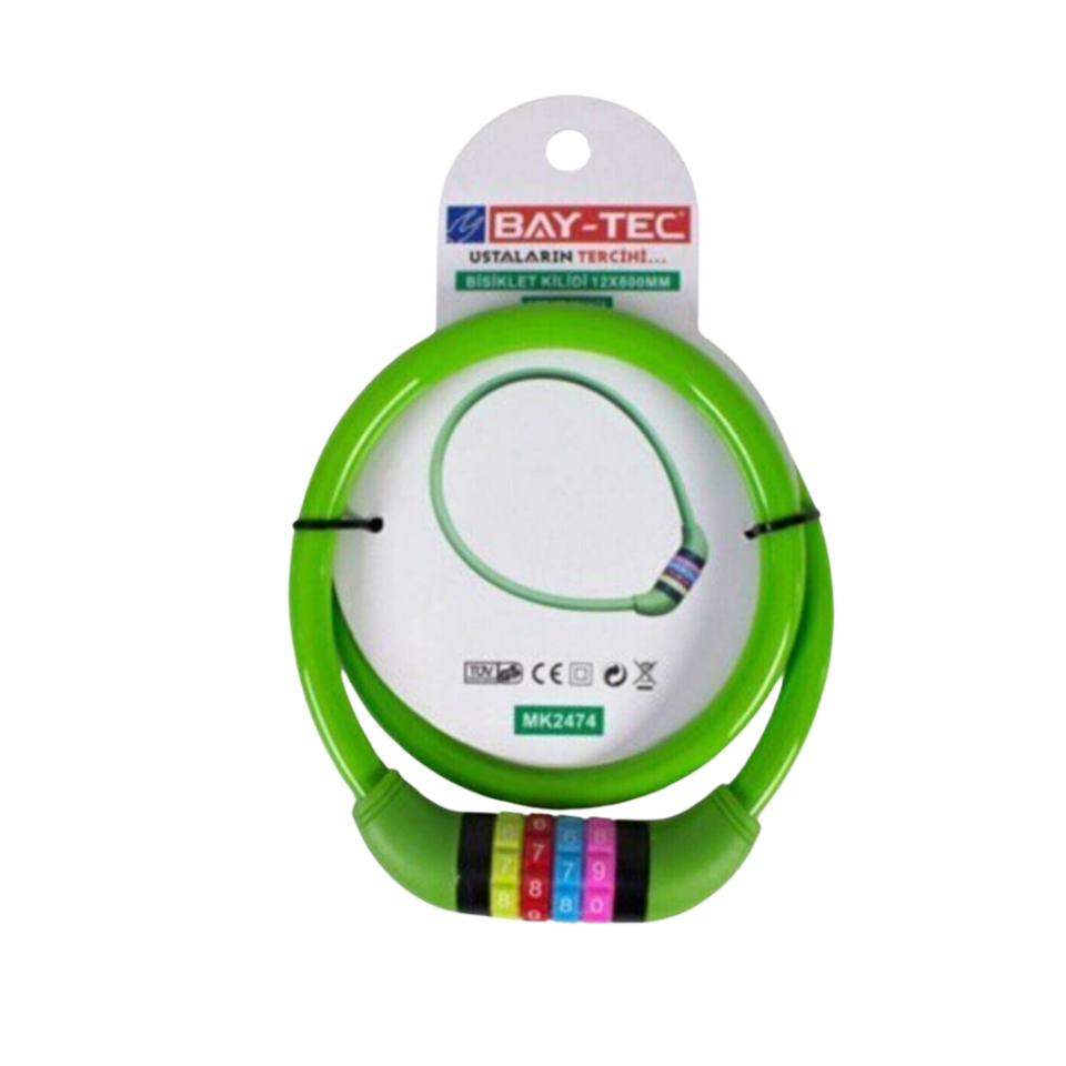 BAY-TEC MK2474 Bi̇si̇klet Ki̇li̇di̇ Şi̇freli̇ 80 cm