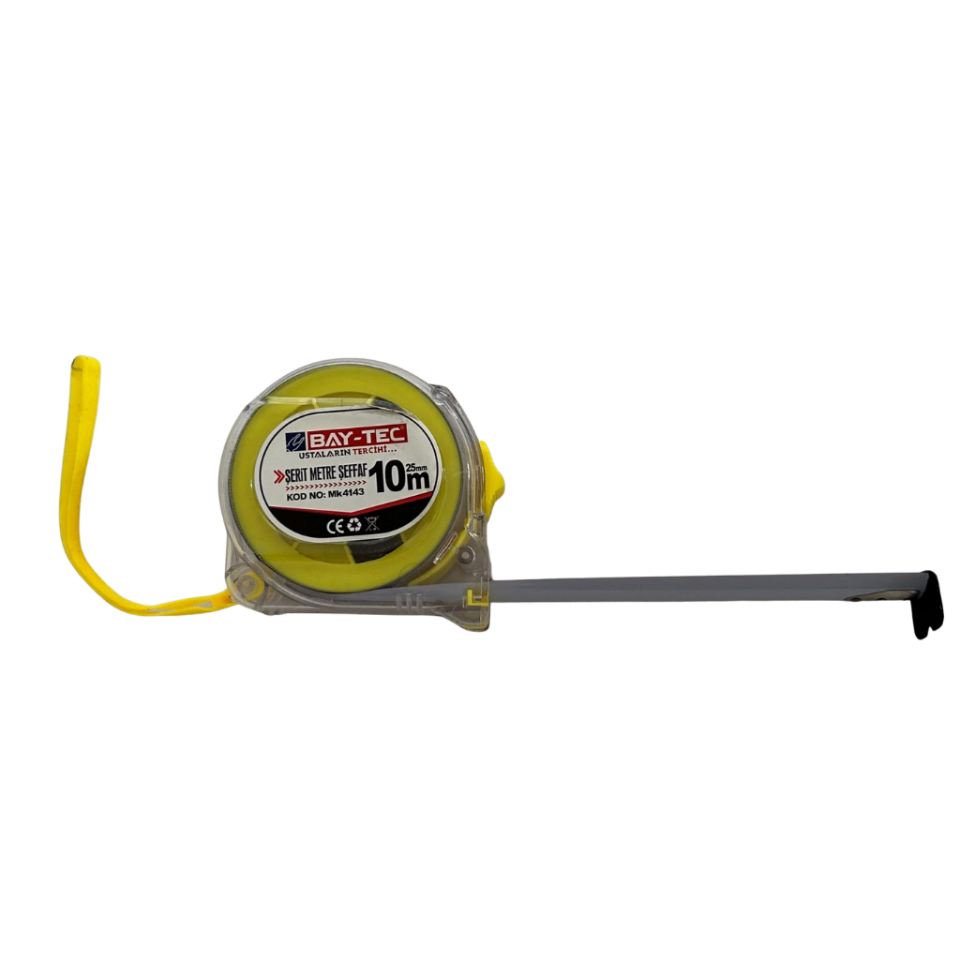 BAY-TEC MK4143 Şeffaf Şeri̇t Metre 10x25mm