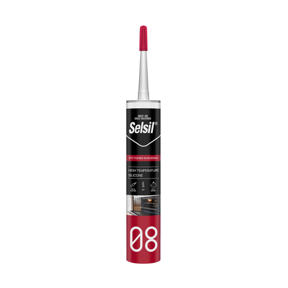 Selsil Yüksek Isı Silikonu 280 Ml