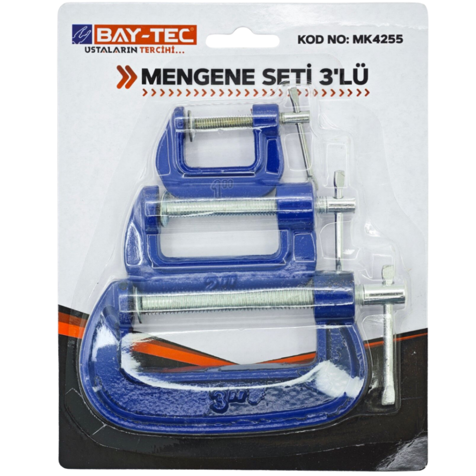 BAY-TEC MK4255 Mengene Seti̇ 3'lü