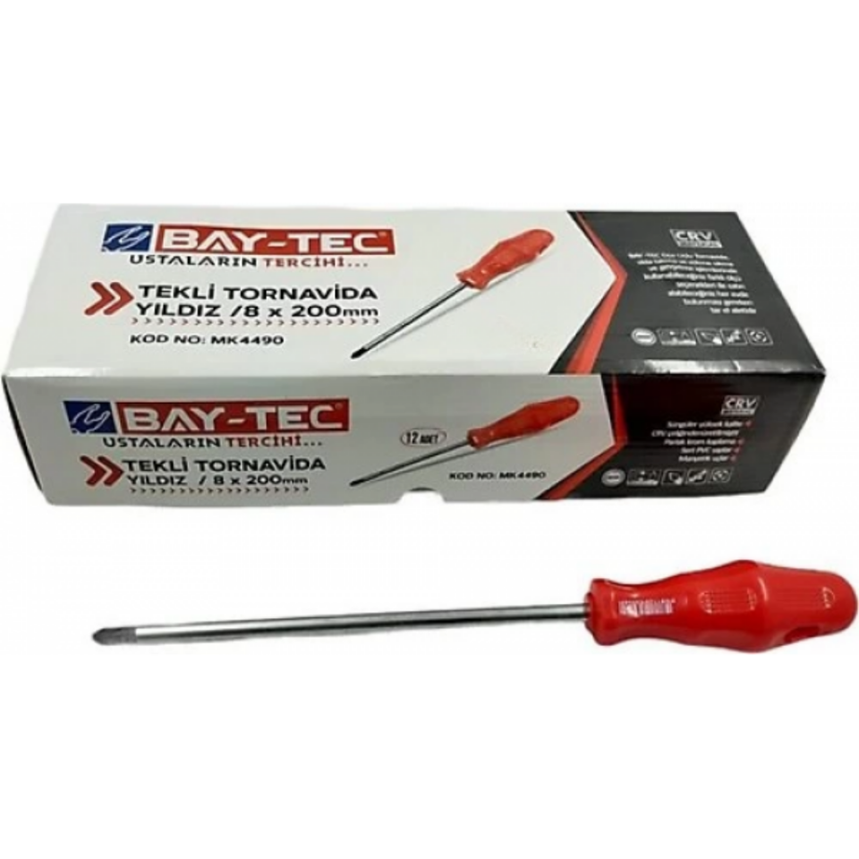 BAY-TEC MK4490 Tekli̇ Tornavi̇da 8x200 mm Yıldız