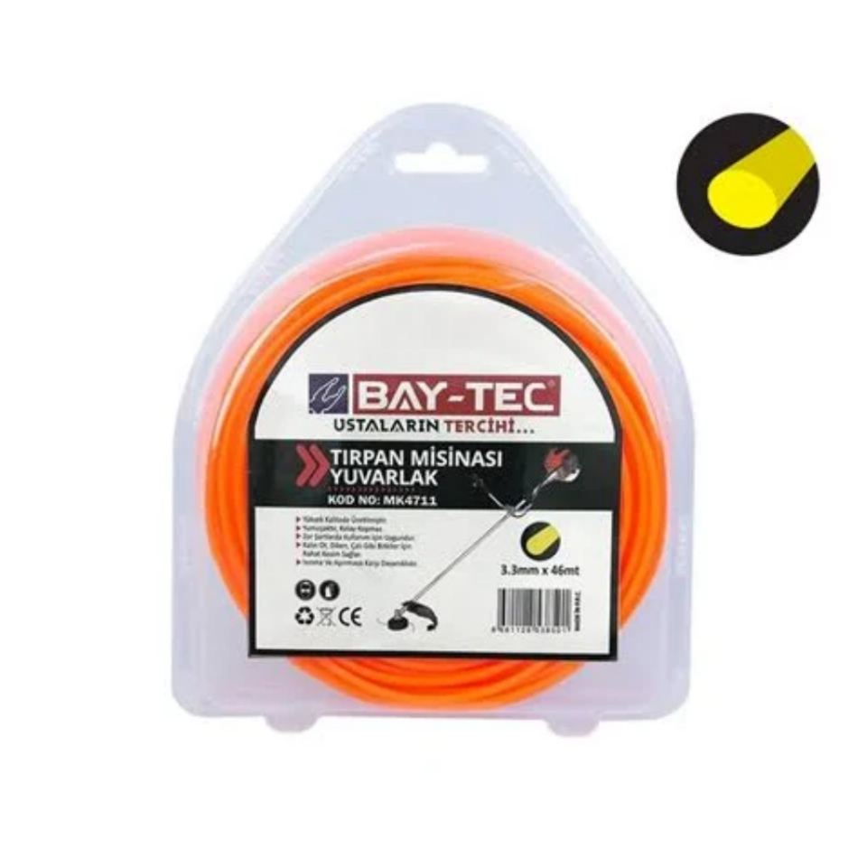 BAY-TEC MK4711 Tırpan Mi̇si̇nası /Yuvarlak 3,3x46mt