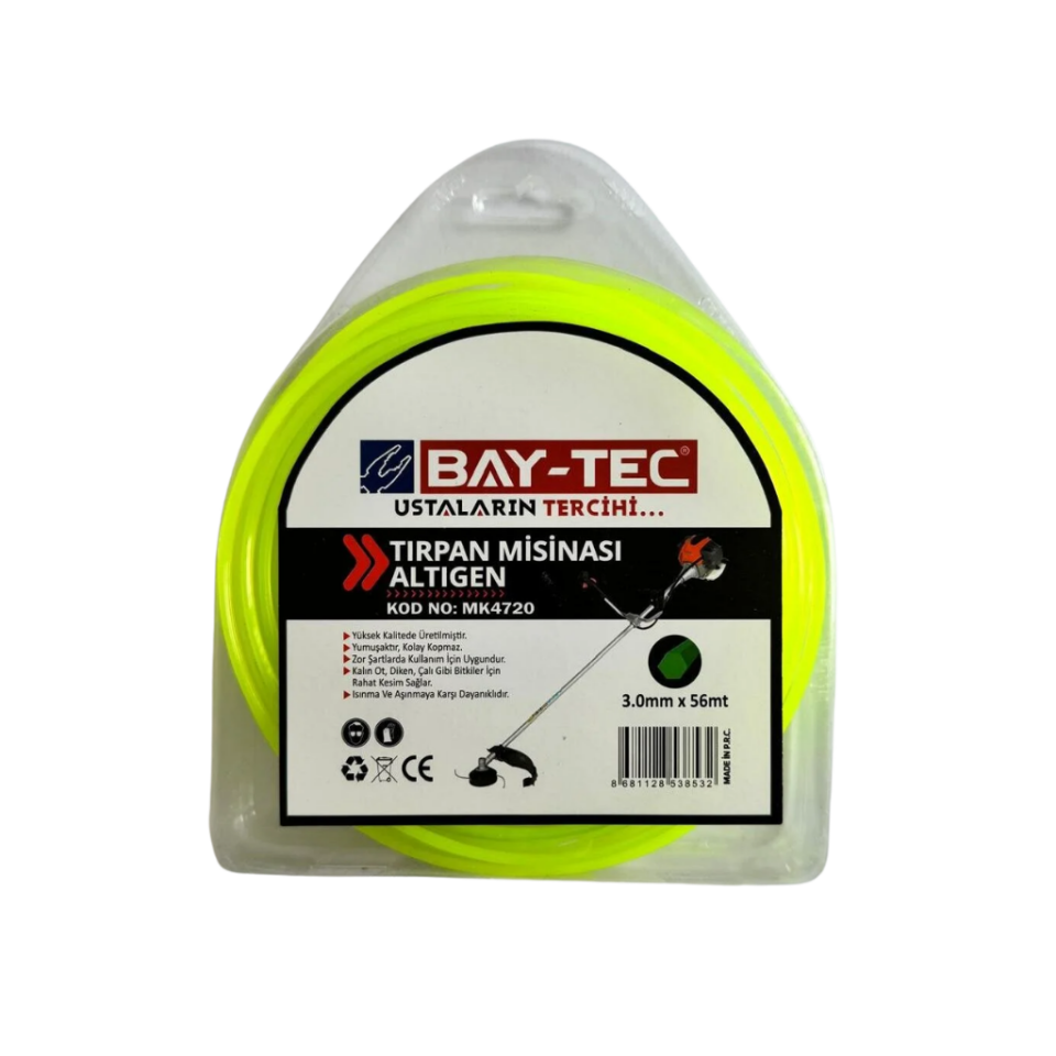 BAY-TEC MK4720 Tırpan Mi̇si̇nası Altıgen 3x56mt