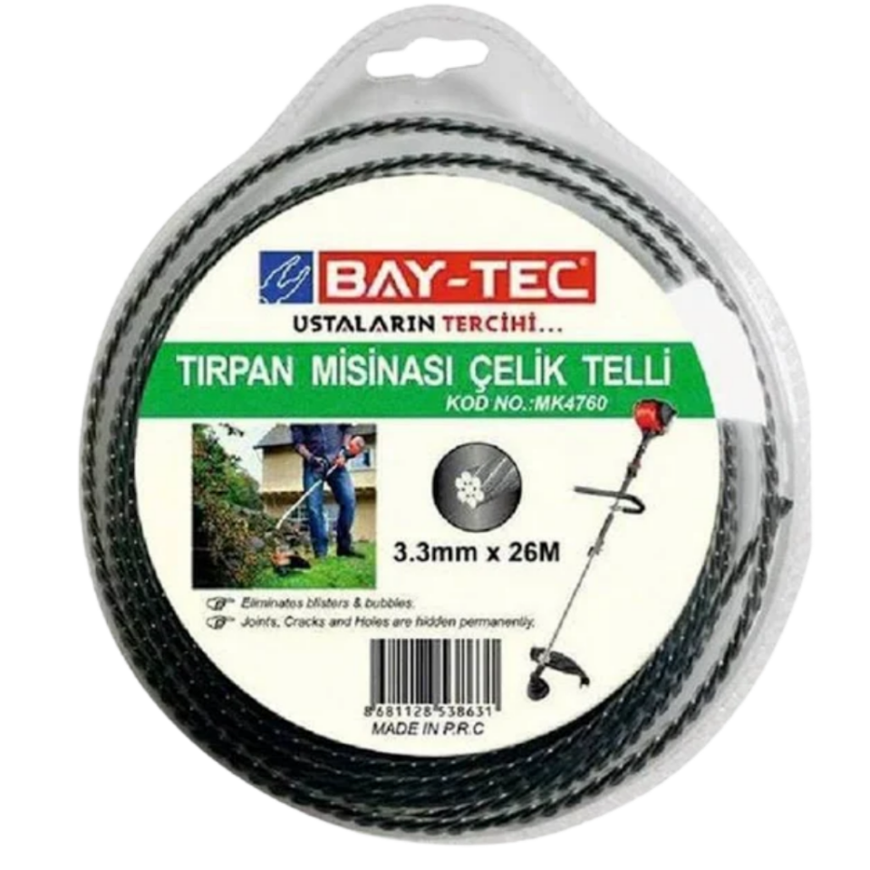BAY-TEC MK4760 Tırpan Mi̇si̇nası Çeli̇k Telli̇ 3,3x26