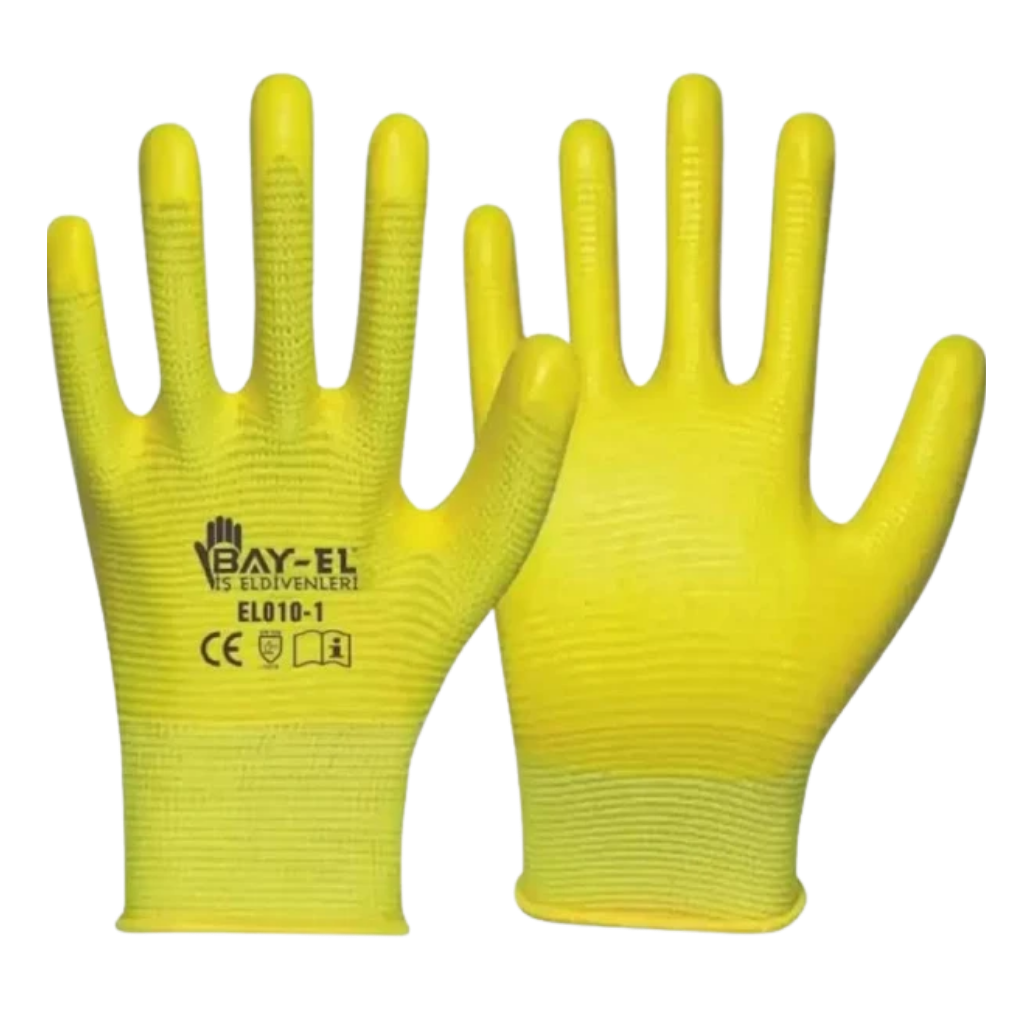 BAY-TEC El006 Zebra Eldi̇ven Ekstra Sarı -Sarı 1/2 10''
