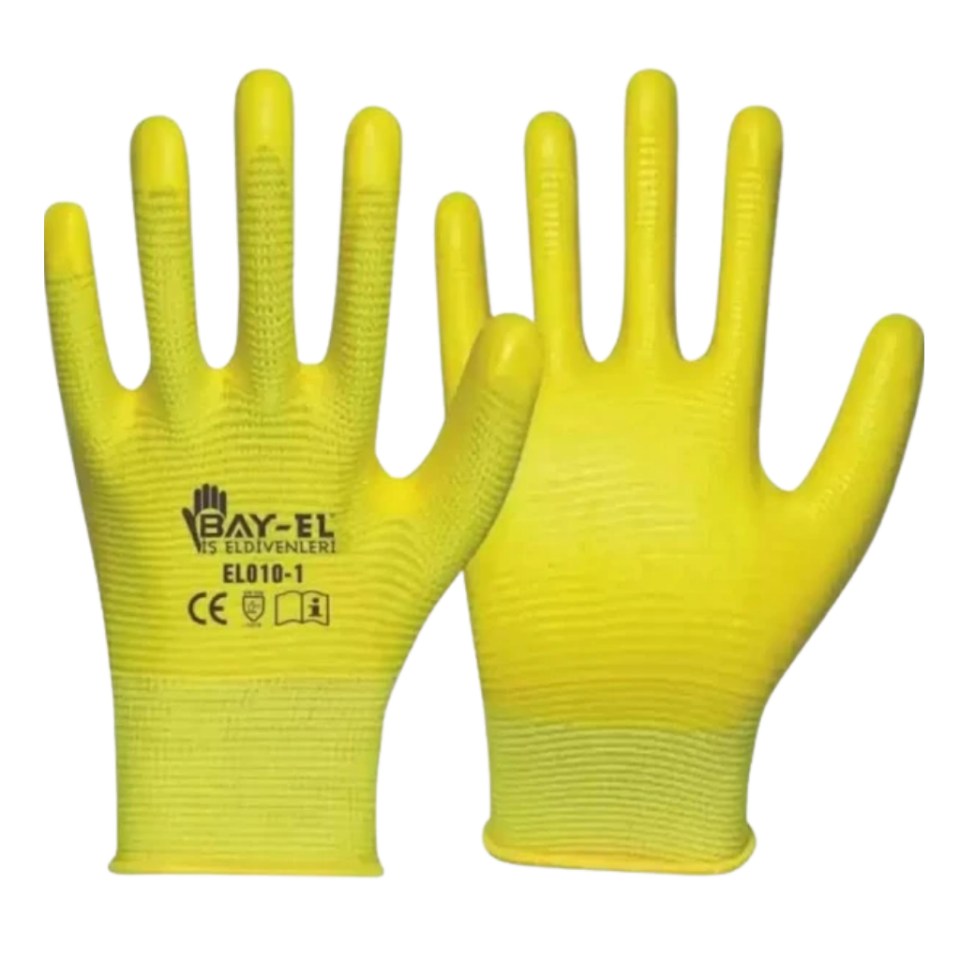 BAY-TEC El006 Zebra Eldi̇ven Ekstra Sarı -Sarı 1/2 10''