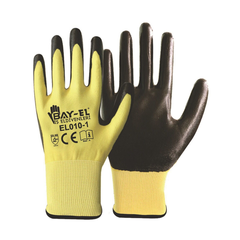BAY-TEC El010 Eldi̇ven Sarı-Si̇yah 1/2 9''
