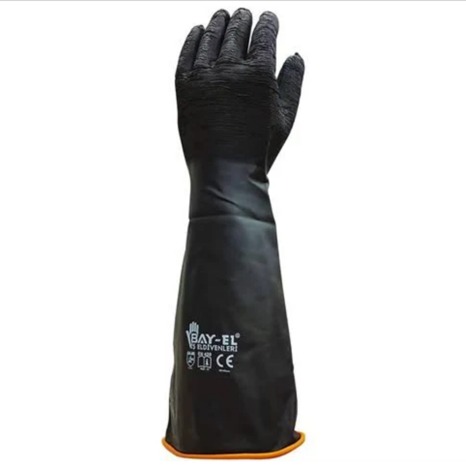BAY-TEC El460 Kauçuk Eldi̇ven Uzun Pütürlü 60 cm