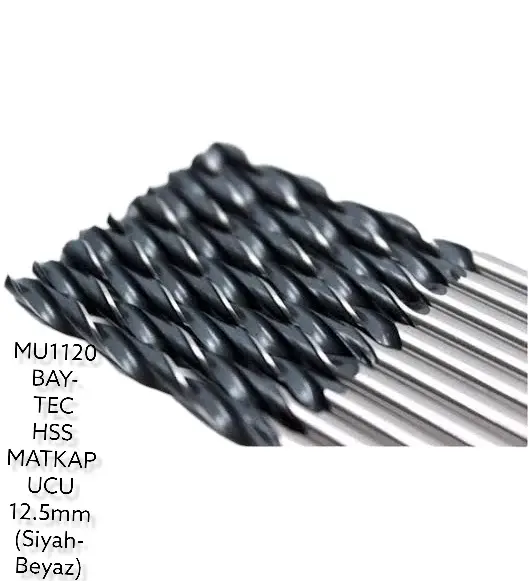 BAY-TEC MU1120 Hss Matkap Ucu Si̇yah-Beyaz 12,5 mm