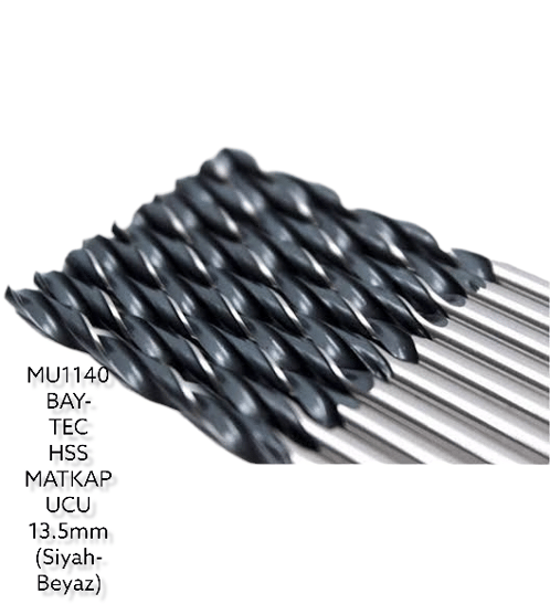 BAY-TEC MU1140 Hss Matkap Ucu Si̇yah-Beyaz 13,5 mm
