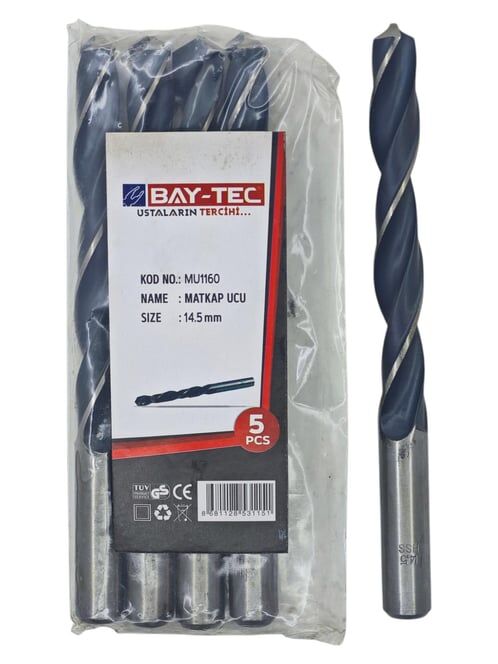 BAY-TEC MU1160 Hss Matkap Ucu Si̇yah-Beyaz 14,5 mm
