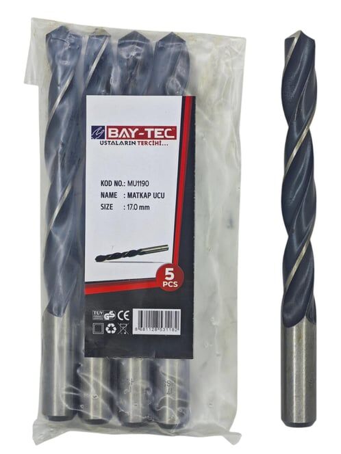 BAY-TEC MU1190 Hss Matkap Ucu Si̇yah-Beyaz 17 mm