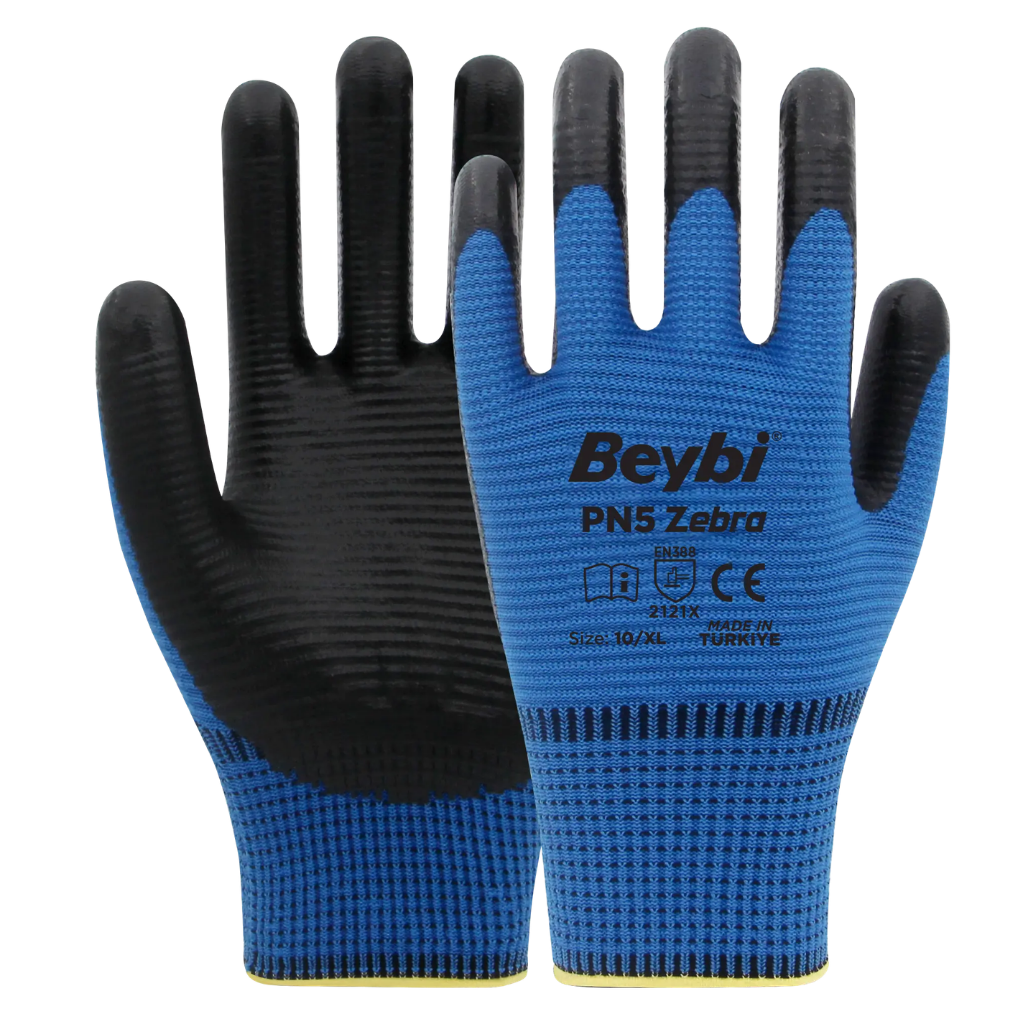 Beybi Pn5 Nitril Zebra (Mavi-Siyah) N:10