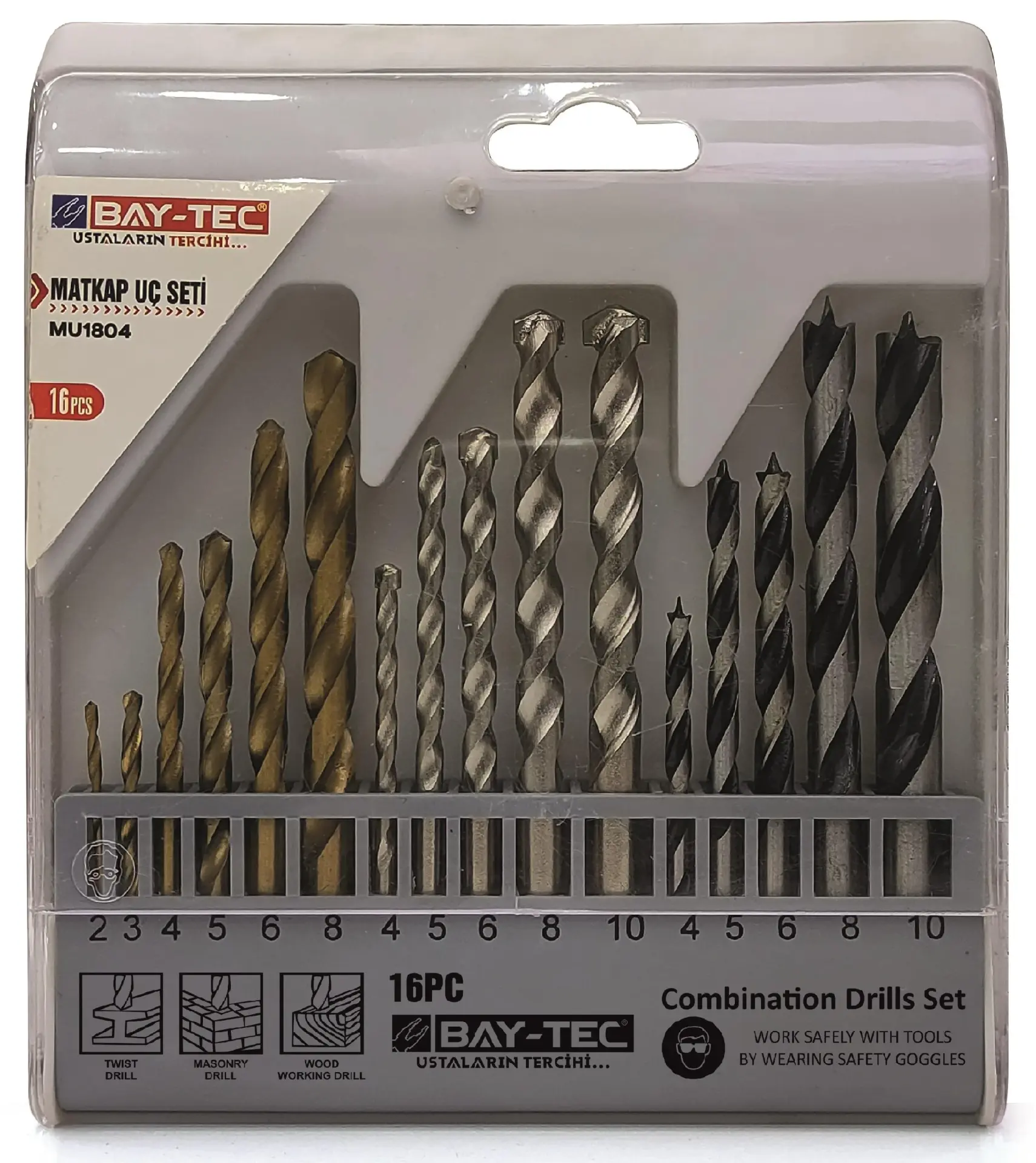 BAY-TEC MU1804 Matkap Uç Seti̇ 16 Parça