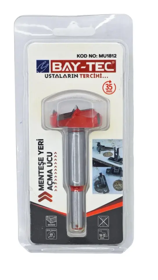 BAY-TEC MU1812 Menteşe Yeri̇ Açma Ucu 35 mm