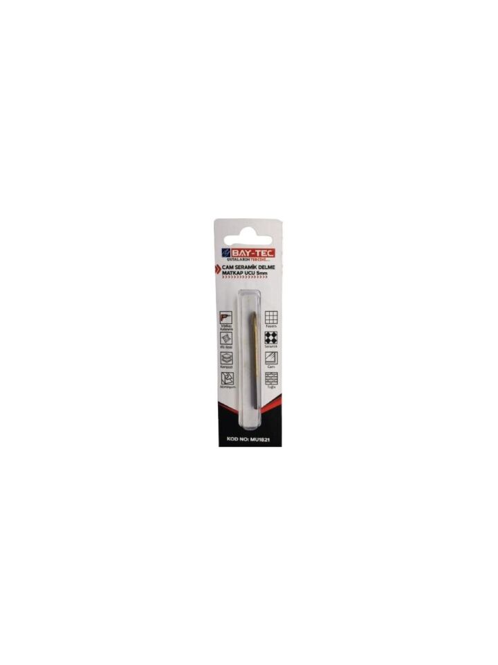 BAY-TEC MU1821 Cam Serami̇k Delme Matkap Ucu 5 mm