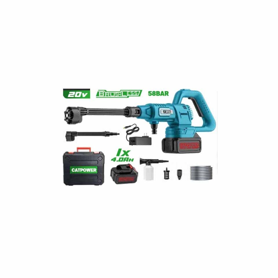 CATPOWER 720 Kömürsüz Akülü Araç Yıkama 20V Li-ion 4.0Ah