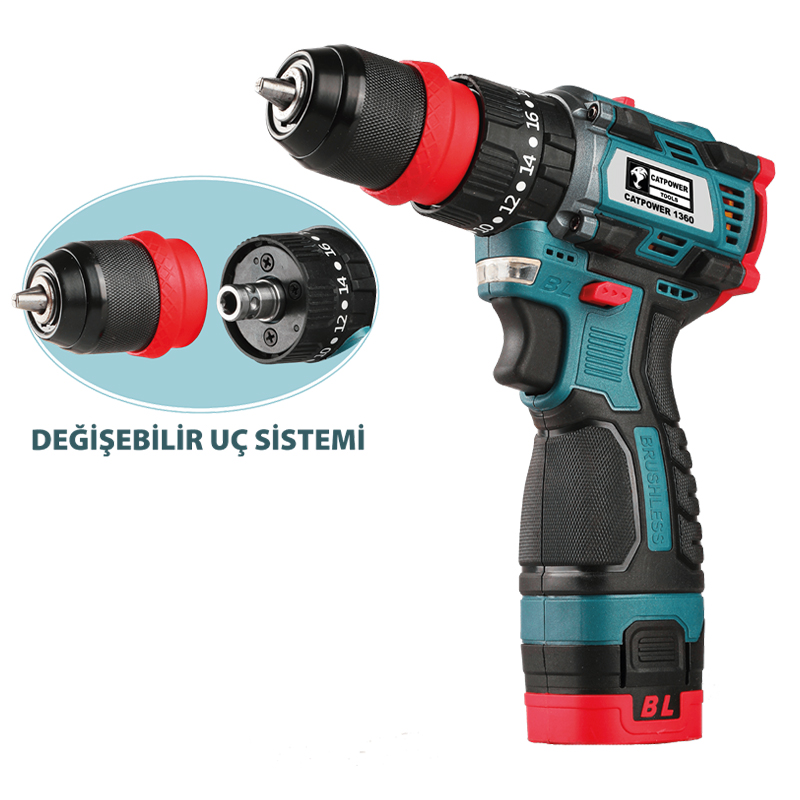 Catpower 1360 Kömürsüz Akülü Darbeli Vidalama 10mm