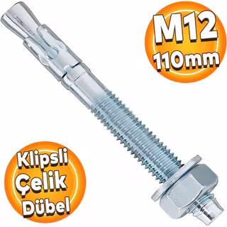 Made Klipsli Çelik Dübel 12*110