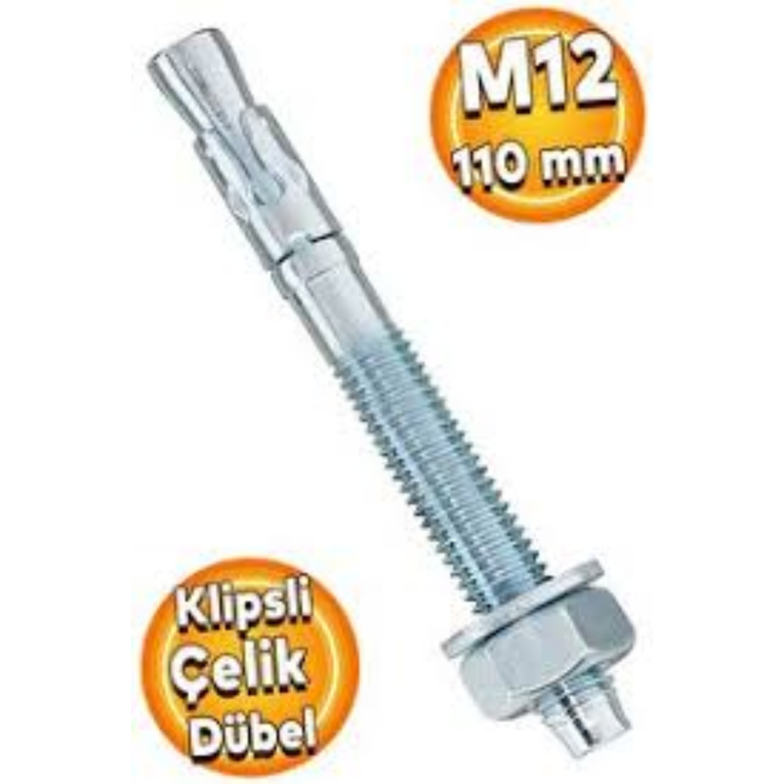Made Klipsli Çelik Dübel 12*110