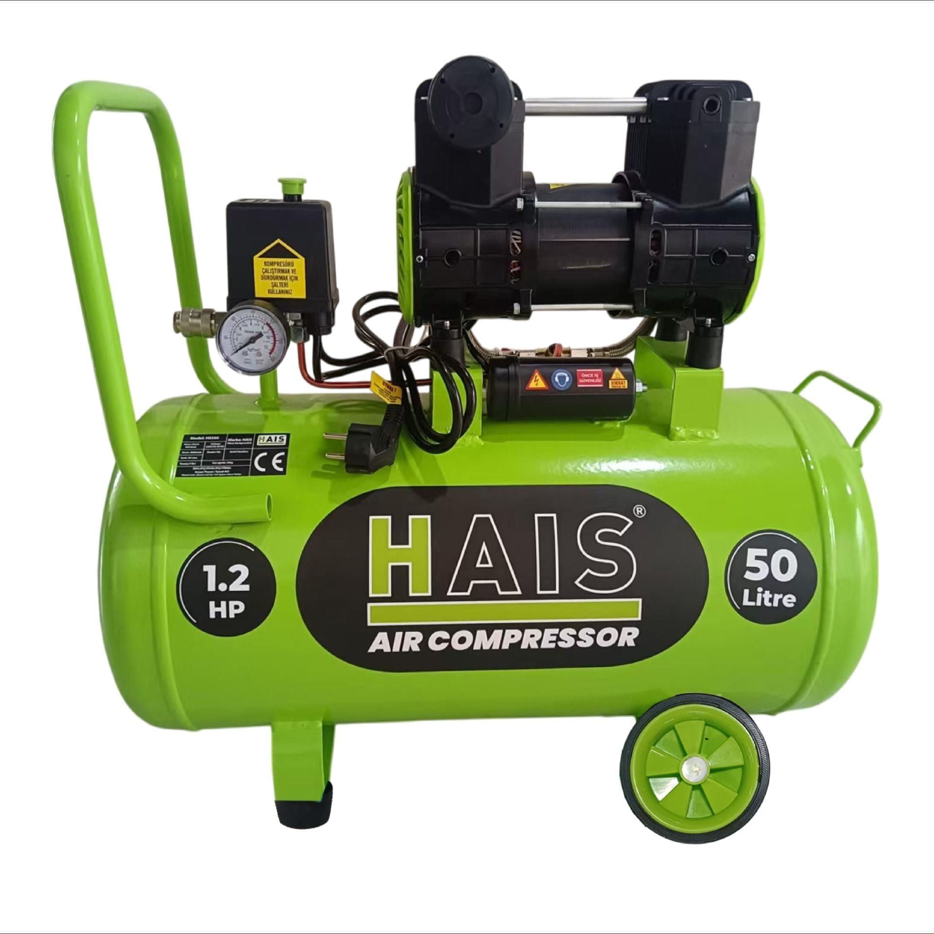 Hais 50 Litre Sessiz Yağsız Hava Kompresörü 1,2 Hp