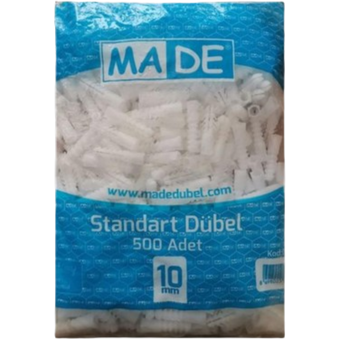 Made Plastik Dübel Standart Seri 10 mm (500'lü paket)