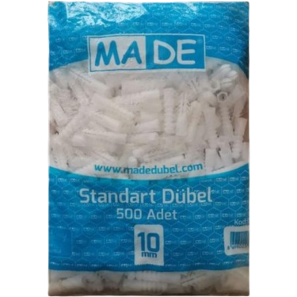 Made Plastik Dübel Standart Seri 10 mm (500'lü paket)