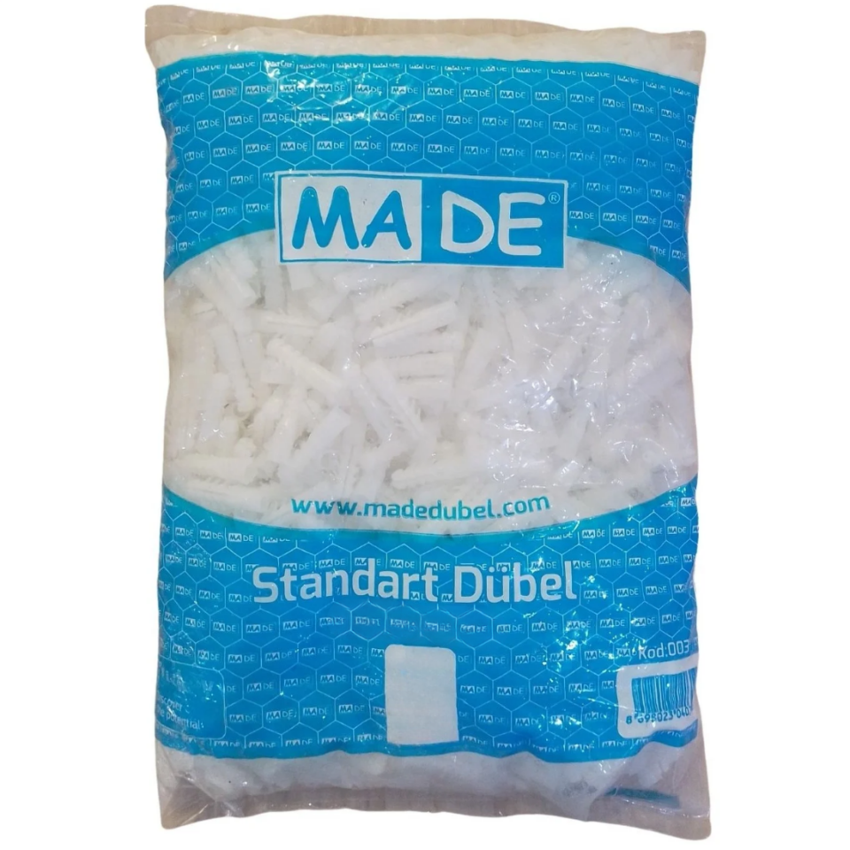 Made Plastik Dübel Standart Seri 6 mm (500'lü paket)