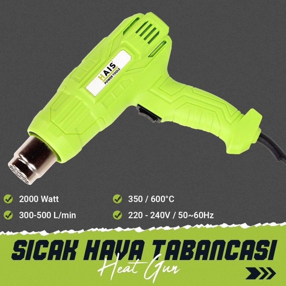 Hais Elektrikli Sıcak Hava Tabancası  2000 W