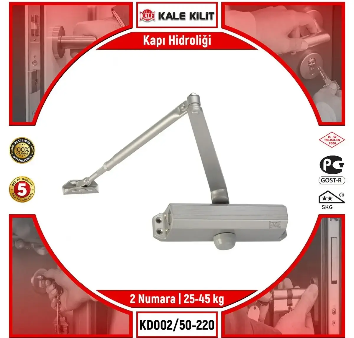 Kale Kilit Kapı Hi̇droli̇ği̇ 2 No 20-45Kg KD002/50-220