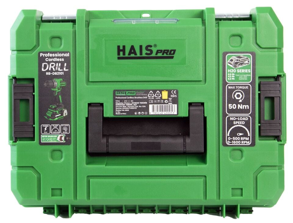 HAISPRO Profesyonel Vidalama Matkap 21 V 2.0 Ah Çift Akülü RB-DB2101