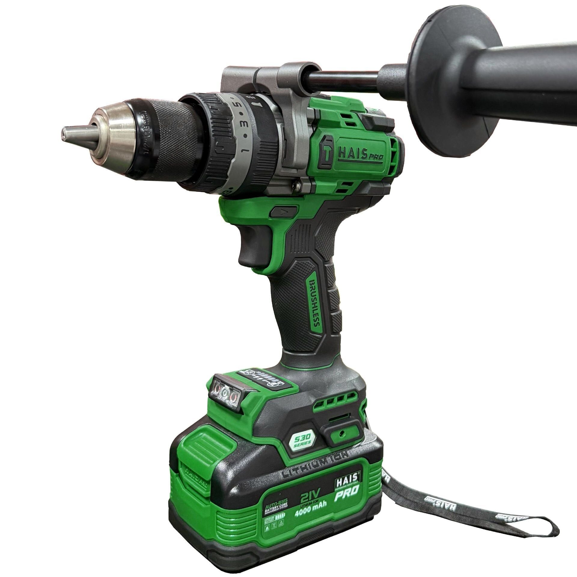 HAISPRO Profesyonel Darbeli Matkap 21 V 4.0 Ah Çift Akülü RB-2111