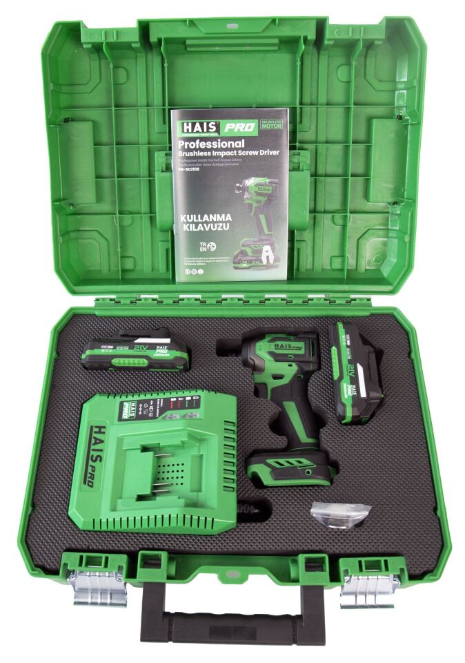 HAISPRO Profesyonel Darbeli Vidalama 21 V 2.0 Ah Çift Akülü RB-SD2108